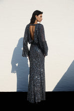 Load image into Gallery viewer, Sequined Maxi Dress With Sleeves
